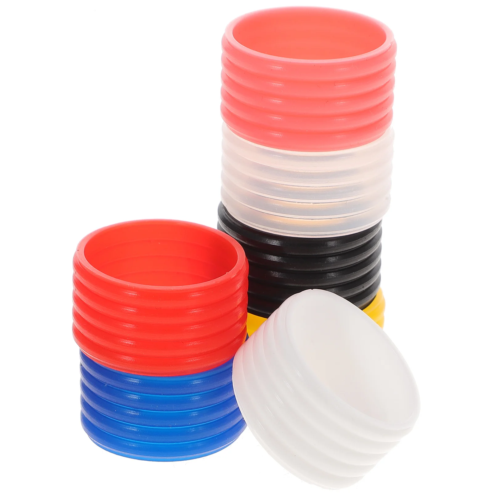 7Pcs Tennis Overgrip Protector Rings Flexible Silicone Anti-Slip Bands for Tennis Rackets Badminton Squash Racket Accessories