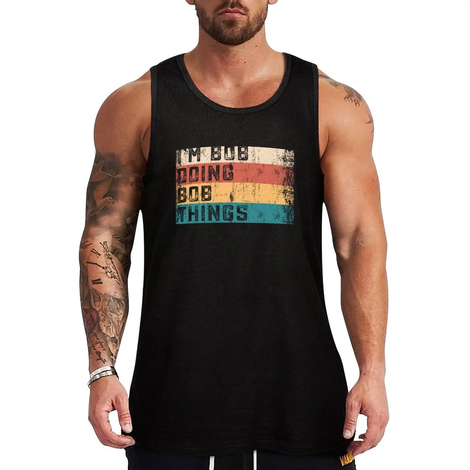 I'm Bob Doing Bob Things Vintage Text Funny Bob Saying Birthday Gift Tank Top man vest sports t-shirts for men cool things
I'm Bob Doing Bob Things Vintage Text Funny Bob Saying Birthday Gift Tank Top man vest sports t-shirts for men cool things