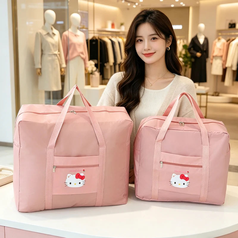 Дорожная сумка Hello Kitty, утолщенная, с мультяшным принтом, большая вместительная сумка-чемодан на колесиках, портативная сумка для хранения, женская дорожная сумка-даффл
Дорожная сумка Hello Kitty, утолщенная, с мультяшным принтом, большая вместительная сумка-чемодан на колесиках, портативная сумка для хранения, женская дорожная сумка-даффл