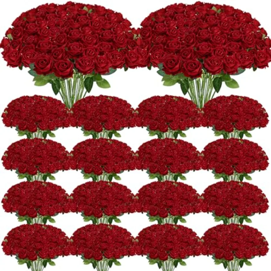 400 Pcs Fake Roses - Red Roses Artificial Flowers Bulk with Long Stems Velvet Real Look Faux Flower for DIY Bridal Bouquet Wedd
400 Pcs Fake Roses - Red Roses Artificial Flowers Bulk with Long Stems Velvet Real Look Faux Flower for DIY Bridal Bouquet Wedd