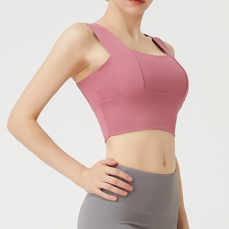 Wide shoulder fixed women's thin running and fitness vest, beautiful back, shock-absorbing, high-strength yoga sports bra
Wide shoulder fixed women's thin running and fitness vest, beautiful back, shock-absorbing, high-strength yoga sports bra