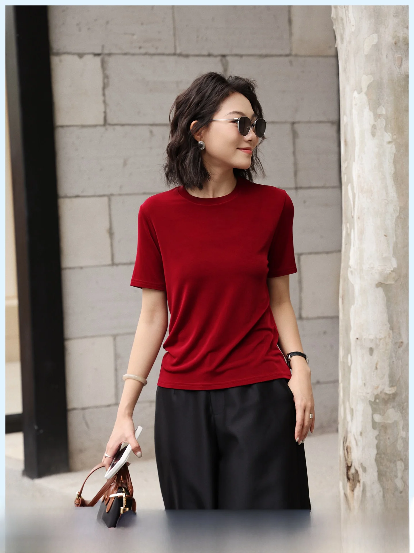 Simple Versatile Acetate Short Sleeve T-Shirt round Neck Slim Fit Summer New Casual Women's Top Breathable Comfortable Skin-F...
Simple Versatile Acetate Short Sleeve T-Shirt round Neck Slim Fit Summer New Casual Women's Top Breathable Comfortable Skin-F...