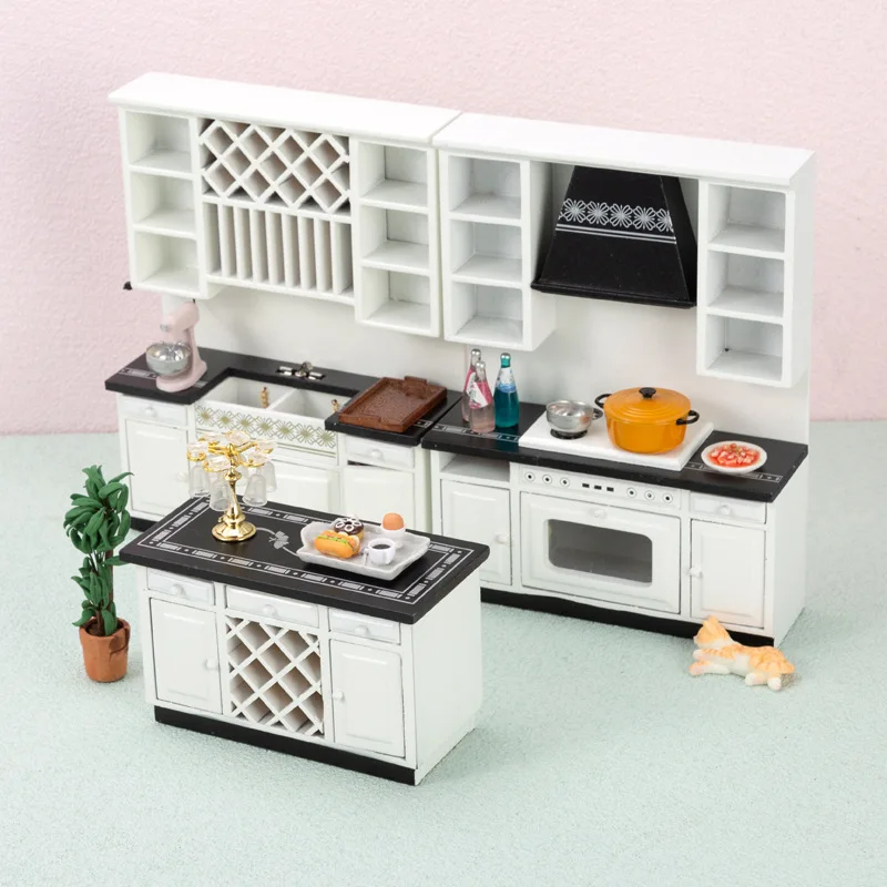 Кукольный дом, кухня, игровой домик, миниатюрная модель еды, современный кухонный шкаф, набор из трех предметов
Кукольный дом, кухня, игровой домик, миниатюрная модель еды, современный кухонный шкаф, набор из трех предметов