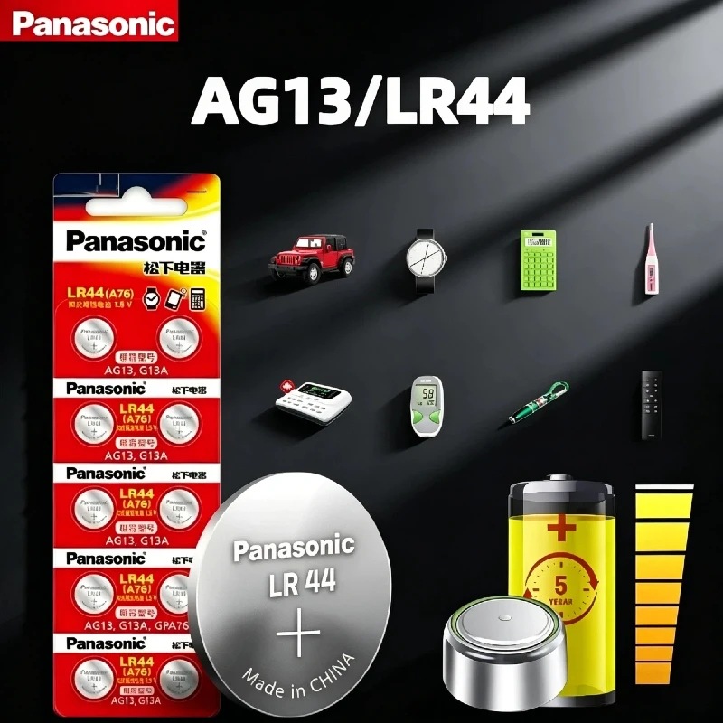Wholesale 10-40PCS Panasonic A76 LR44 AG13 357 Alkaline Button Battery for Calculator Remote Watch
Wholesale 10-40PCS Panasonic A76 LR44 AG13 357 Alkaline Button Battery for Calculator Remote Watch