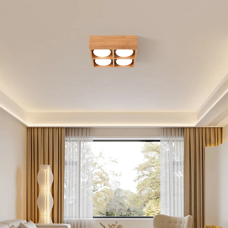 NVC lighting without main lamp, full spectrum eye protection, bright light, anti-glare, household living room log wind grid lamp
NVC lighting without main lamp, full spectrum eye protection, bright light, anti-glare, household living room log wind grid lamp