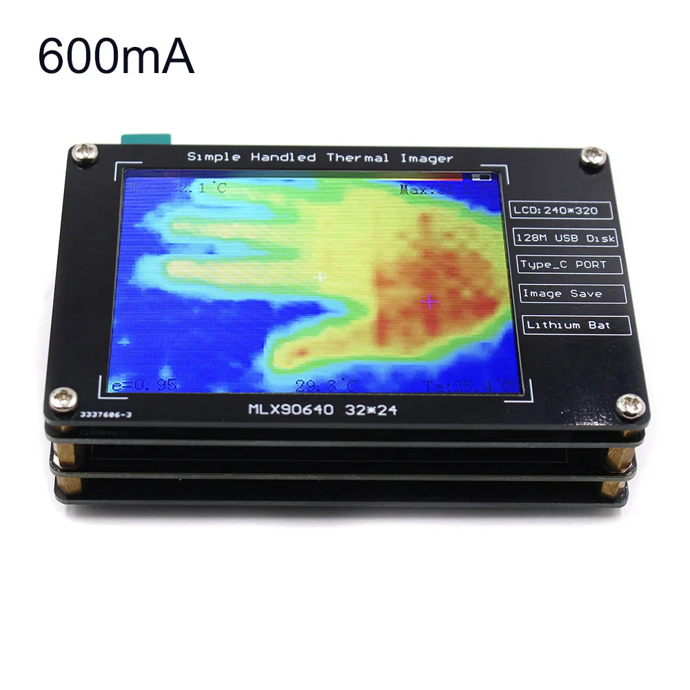 1 шт. MLX90640 2,8-дюймовый TFT-экран Ручной инфракрасный тепловизор 320x240-40 ~ 300 ℃ Многофункциональный тепловизор для дома
1 шт. MLX90640 2,8-дюймовый TFT-экран Ручной инфракрасный тепловизор 320x240-40 ~ 300 ℃ Многофункциональный тепловизор для дома