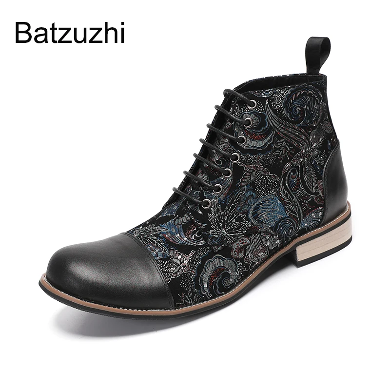 Batzuzhi Black Men's Short Ankle Boots Lace-up Handmade Fashion Boots Man, Big Sizes 38-46
Batzuzhi Black Men's Short Ankle Boots Lace-up Handmade Fashion Boots Man, Big Sizes 38-46