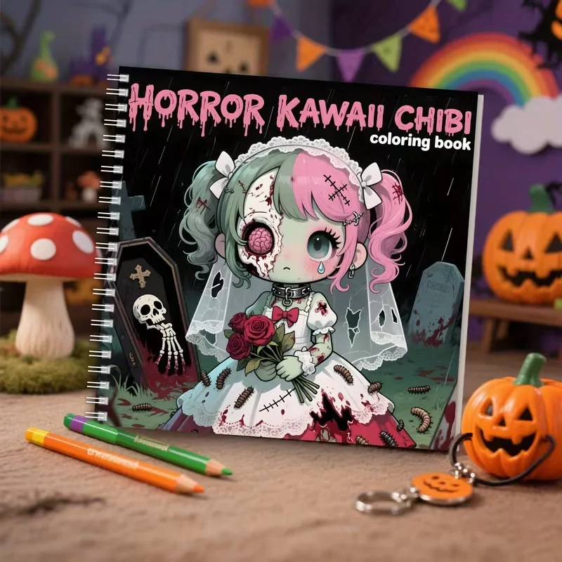 Spiral Bound Horror Kawaii Chibi Coloring Book Creepy Cute Mini Monster Designs for Adults Relaxation Gift
Spiral Bound Horror Kawaii Chibi Coloring Book Creepy Cute Mini Monster Designs for Adults Relaxation Gift