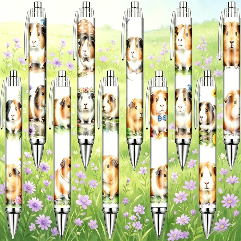 10Pcs Guinea Pig & Floral Vine Themed Ballpoint Pens, Black Ink Signature Pens, Gifts for Family & Friends, Random Styles
10Pcs Guinea Pig & Floral Vine Themed Ballpoint Pens, Black Ink Signature Pens, Gifts for Family & Friends, Random Styles