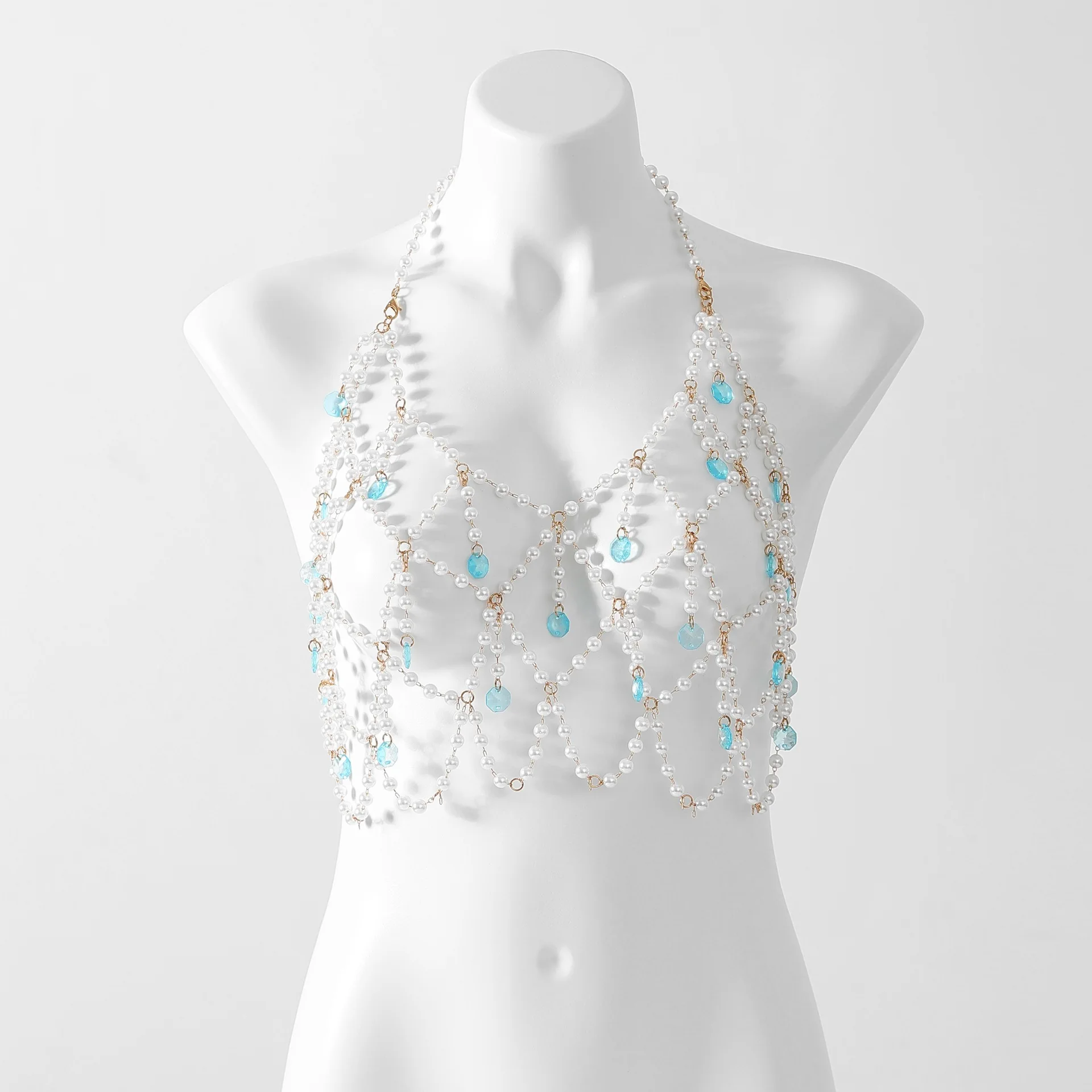 Exquisite Imitation Pearl Woven Beaded Vest Vest Vest Vest Accessories, Pure Handmade Woven Clothing Rhinestone Accessories
Exquisite Imitation Pearl Woven Beaded Vest Vest Vest Vest Accessories, Pure Handmade Woven Clothing Rhinestone Accessories