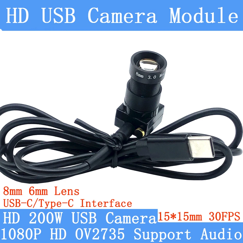2MP HD USB-C Camera Module 1080P Mini CCTV Webcam with 8mm Zero Distortion Lens 30FPS High Speed Type-C Audio Support
2MP HD USB-C Camera Module 1080P Mini CCTV Webcam with 8mm Zero Distortion Lens 30FPS High Speed Type-C Audio Support