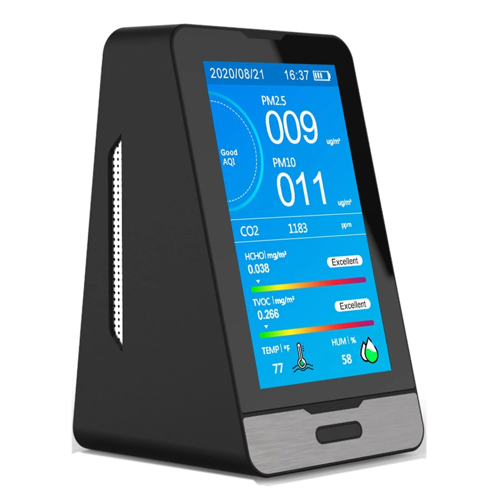 Портативный DM73B TUYA WIFI PM2.5 PM1.0 PM10 Температура Влажность CO2 HCHO TOVC Детектор Интеллектуальный Многофункциональный
Портативный DM73B TUYA WIFI PM2.5 PM1.0 PM10 Температура Влажность CO2 HCHO TOVC Детектор Интеллектуальный Многофункциональный