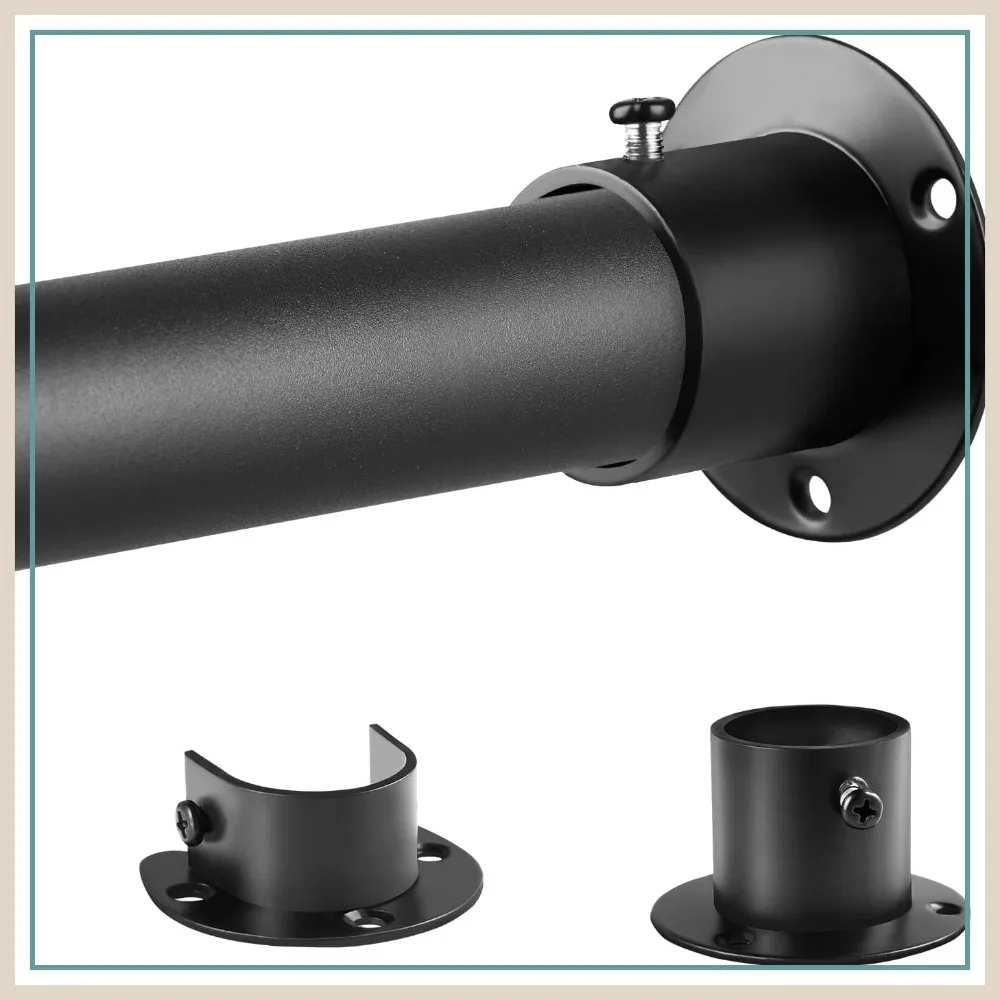Adjustable Closet Rod 17-51 Inch, Heavy Duty 1.3 Inch Diameter, Premium Metal Black for Wardrobes
Adjustable Closet Rod 17-51 Inch, Heavy Duty 1.3 Inch Diameter, Premium Metal Black for Wardrobes