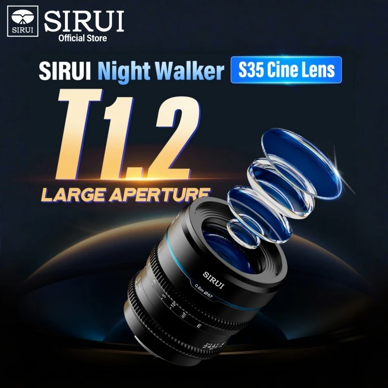SIRUI Night Walker T1.2 S35 Camera Lens 16mm 24mm 35mm 55mm 75mm Cine Lens For Sony E FX30 ZVE-10 Fuji X Canon RF Lumix M4/3
SIRUI Night Walker T1.2 S35 Camera Lens 16mm 24mm 35mm 55mm 75mm Cine Lens For Sony E FX30 ZVE-10 Fuji X Canon RF Lumix M4/3