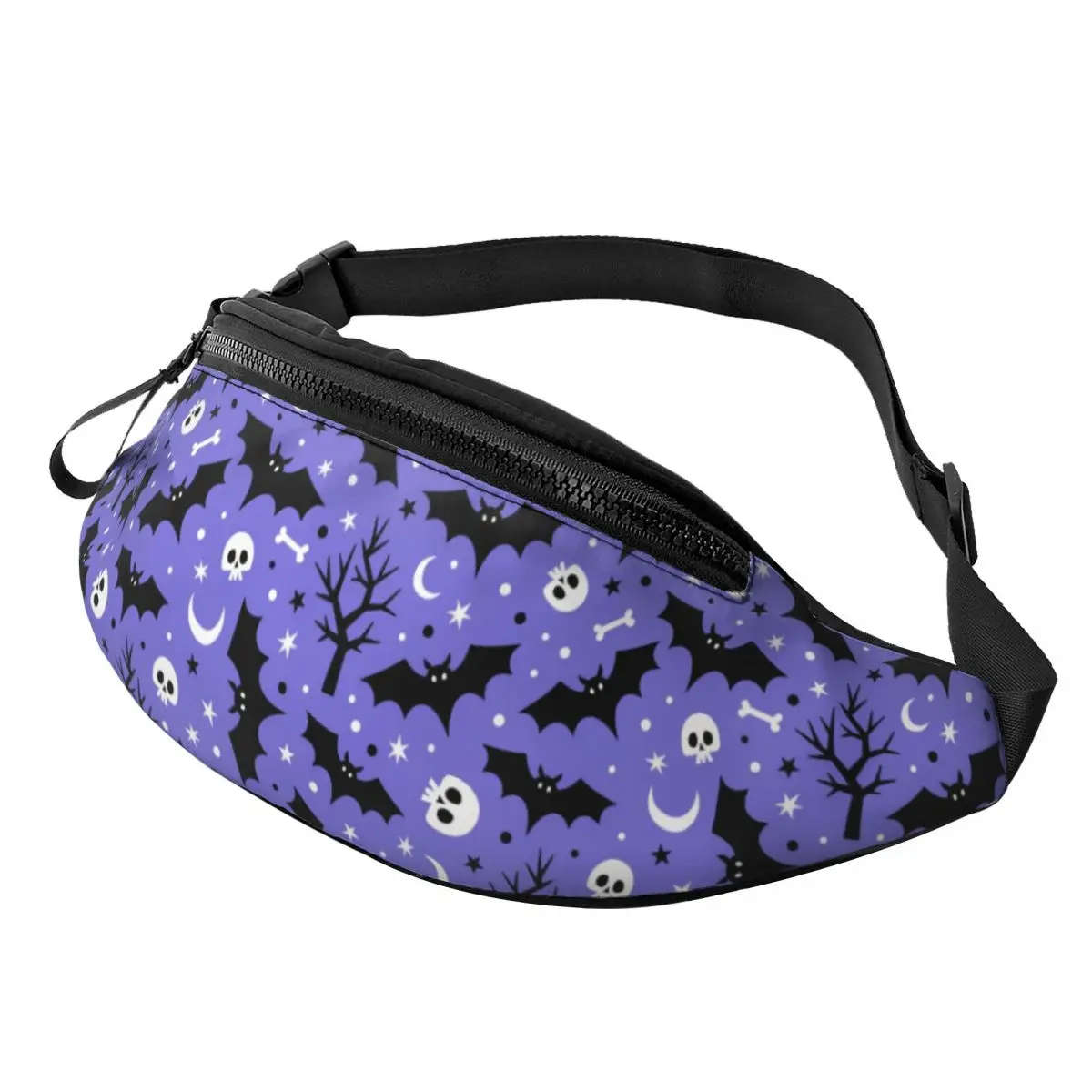 Custom Halloween Purple Spooky Bats Skull Fanny Pack for Cycling Camping Women Men Witch Crossbody Waist Bag Phone Money Pouch
Custom Halloween Purple Spooky Bats Skull Fanny Pack for Cycling Camping Women Men Witch Crossbody Waist Bag Phone Money Pouch