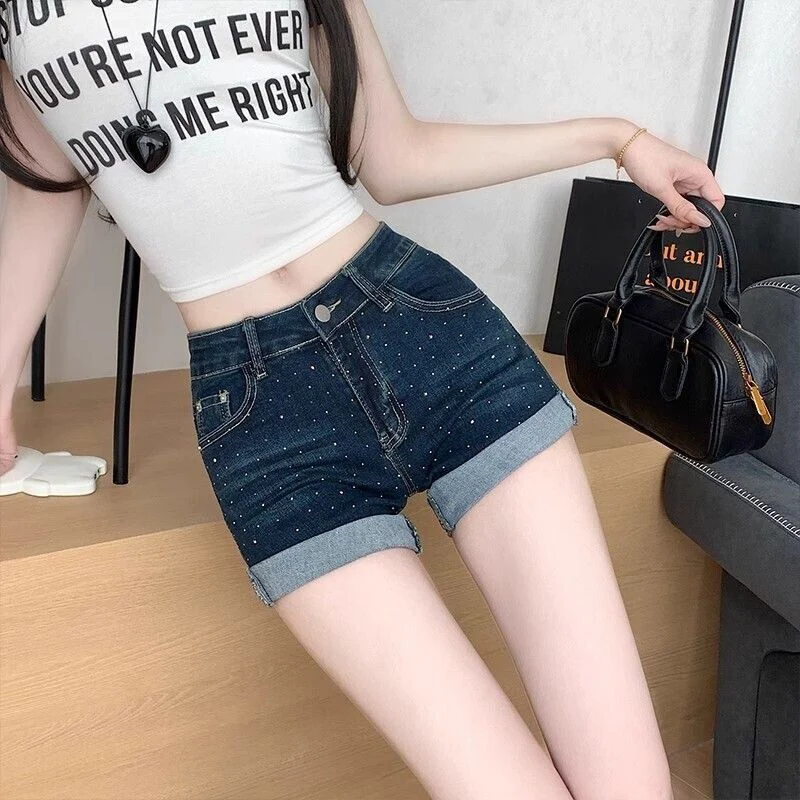 High Waist Denim Shorts Women's Thin Style Sexy Tuck in Diamond Slimming Wide Leg A-Line Hot Pants Elegant Style Summer 2026
High Waist Denim Shorts Women's Thin Style Sexy Tuck in Diamond Slimming Wide Leg A-Line Hot Pants Elegant Style Summer 2026