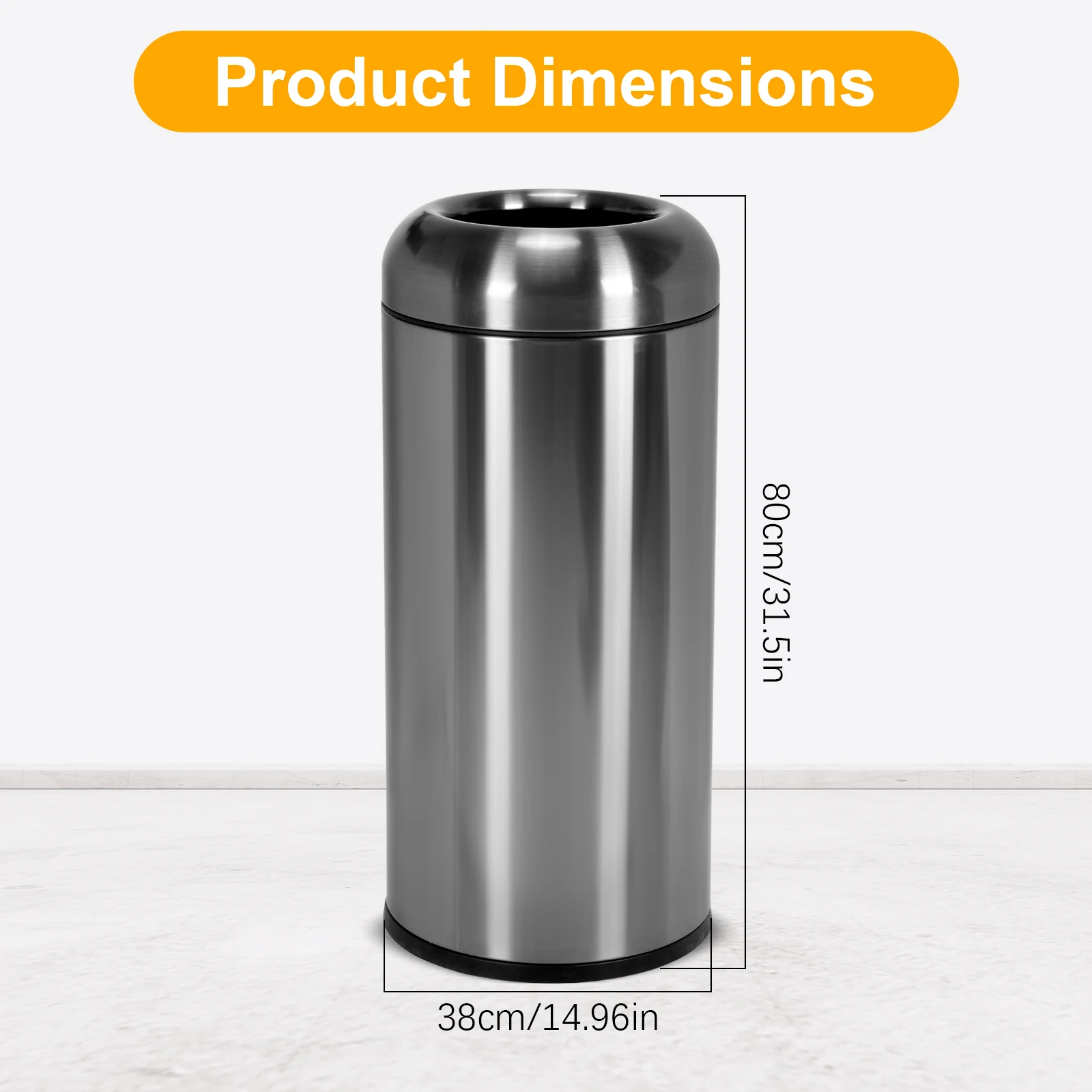 16 Gallon Kitchen Waste Basket Container with Detachable Lid Open Commercial Trash Can Wear Resist for Office Bedroom Restaurant
16 Gallon Kitchen Waste Basket Container with Detachable Lid Open Commercial Trash Can Wear Resist for Office Bedroom Restaurant
