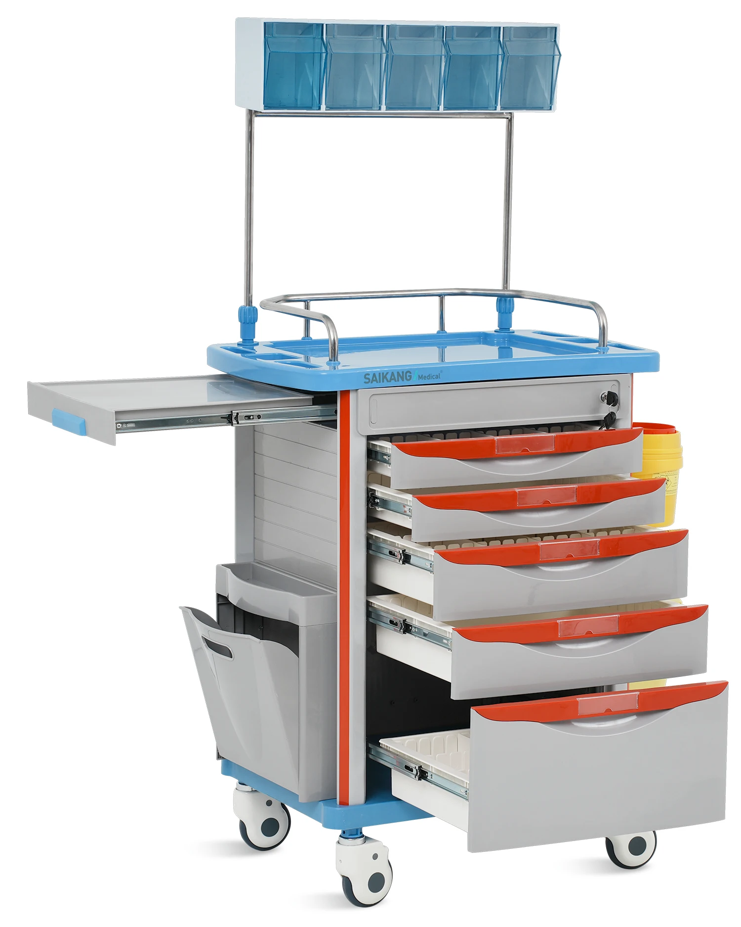 SKR054-AT Durable Multifunction 5 Drawers ABS Hospital Nursing Medicine Medical Cart
SKR054-AT Durable Multifunction 5 Drawers ABS Hospital Nursing Medicine Medical Cart