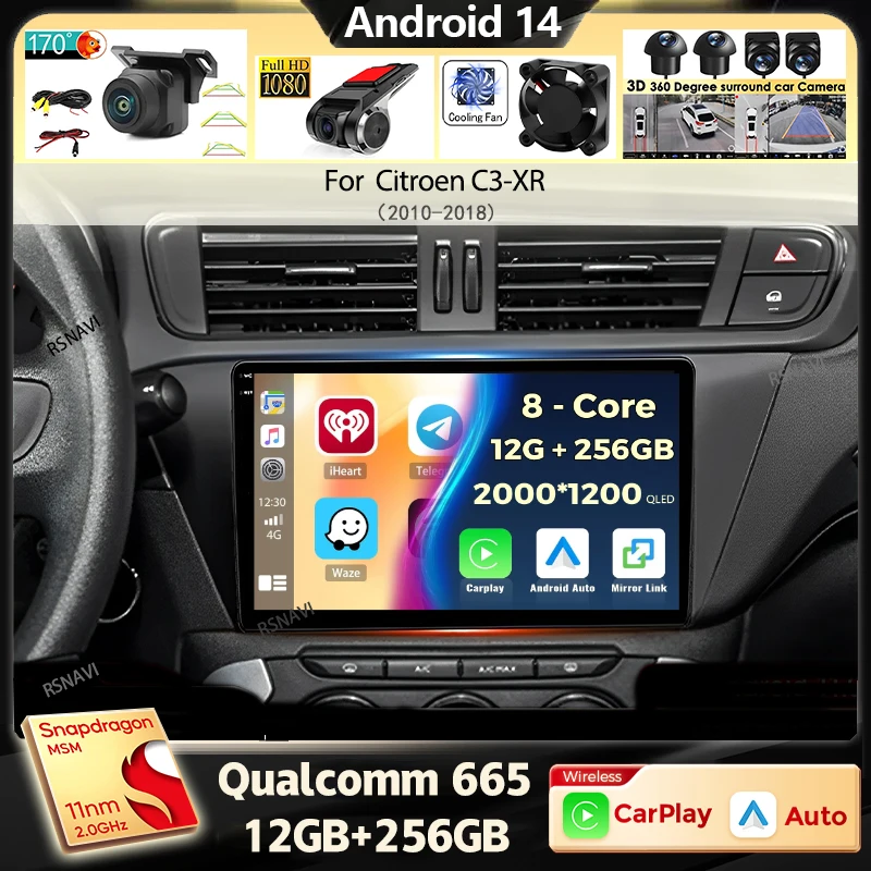 Android 14 Carplay Auto For Citroen C3-XR 2010-2018 Car Radio Multimedia Video Player Navigation GPS Stereo Head Unit Wifi+4G BT
Android 14 Carplay Auto For Citroen C3-XR 2010-2018 Car Radio Multimedia Video Player Navigation GPS Stereo Head Unit Wifi+4G BT