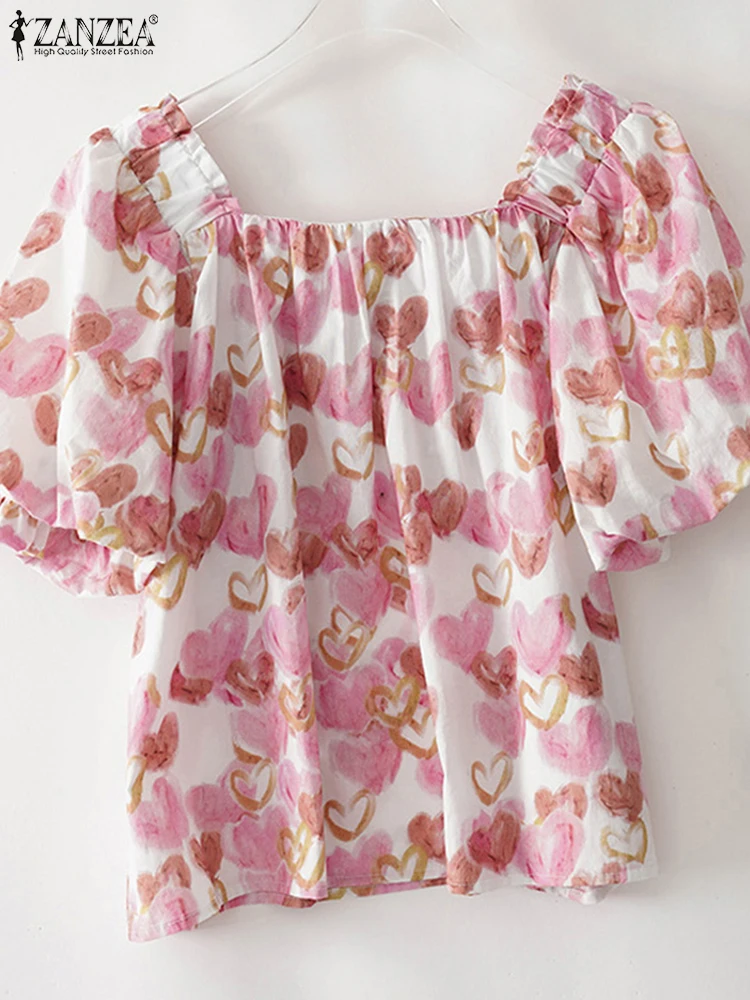 ZANZEA Bohemian Women Summer Short Puff Sleeve Floral Printed Blouse 2025 Fashion Tops Square Collar Loose Oversize Casual Shirt
ZANZEA Bohemian Women Summer Short Puff Sleeve Floral Printed Blouse 2025 Fashion Tops Square Collar Loose Oversize Casual Shirt