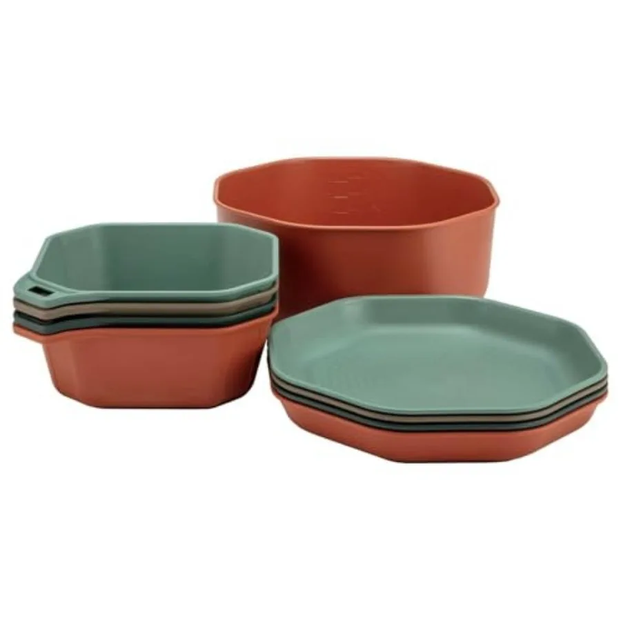 Gear ComplEAT Tableware Set - Polypropylene Camping Cookware - Portable Outdoor Tableware - 4 Plates, 4 Bowls and 1 Mixing Bowl
Gear ComplEAT Tableware Set - Polypropylene Camping Cookware - Portable Outdoor Tableware - 4 Plates, 4 Bowls and 1 Mixing Bowl