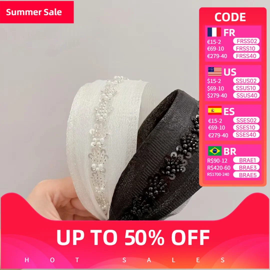 2025 New Luxury Pearl Hairband Women Elegant Mesh Wide Headband with Dots Fashion Hair Accessories Polka Dot Set Hair Band
2025 New Luxury Pearl Hairband Women Elegant Mesh Wide Headband with Dots Fashion Hair Accessories Polka Dot Set Hair Band
