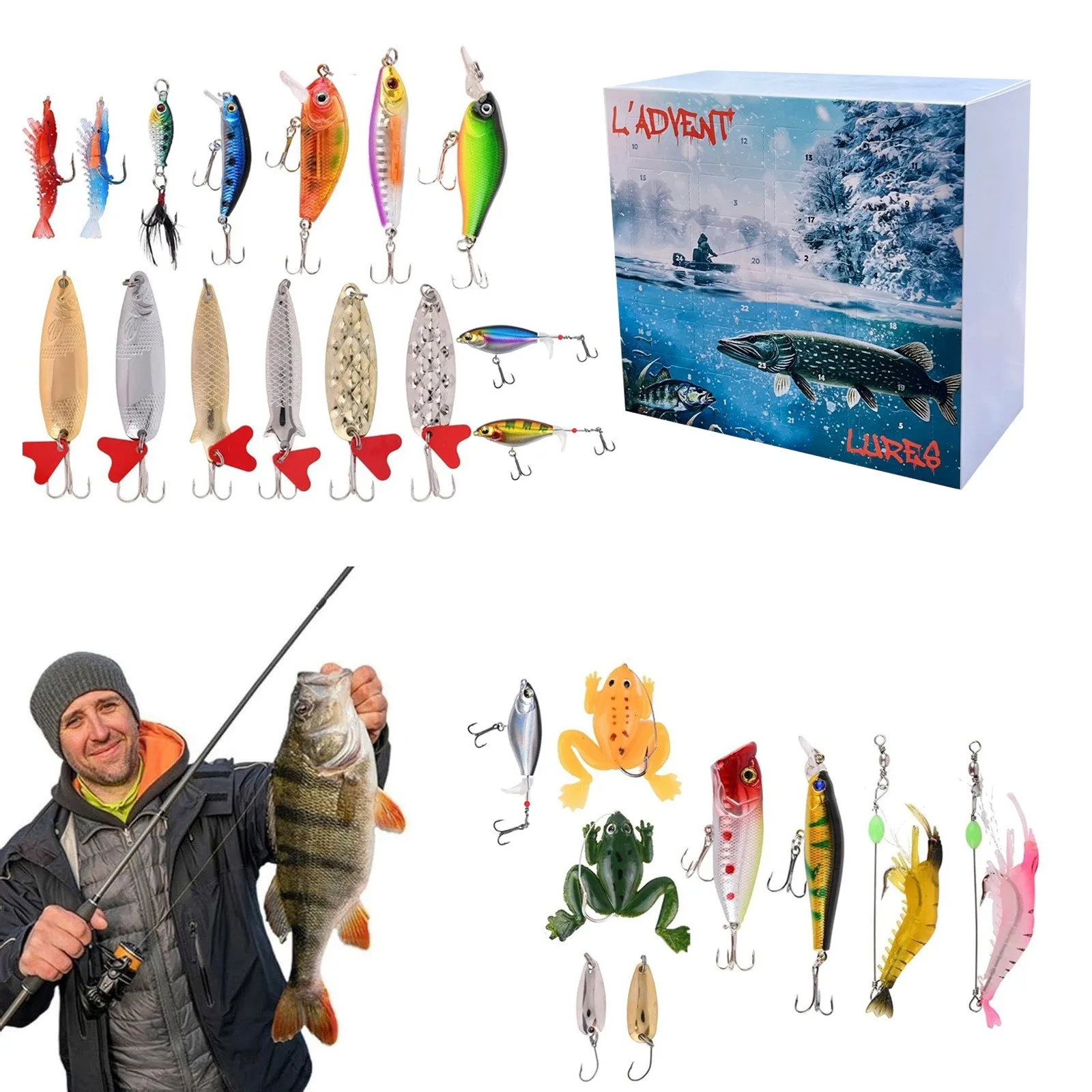 Fishing Advent Calendar 2024 Creative Fishing Advent Lures Realistic 24-Day Christmas Fishing Calendar Colorful Practical Decor
Fishing Advent Calendar 2024 Creative Fishing Advent Lures Realistic 24-Day Christmas Fishing Calendar Colorful Practical Decor