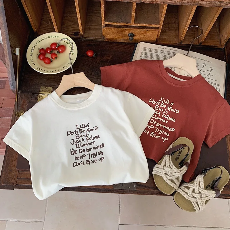 Girls T-shirt Korean Version Children Wear 2024 New Summer Children T-shirt Short Sleeve Loose Half Sleeve Baby Top Simple
Girls T-shirt Korean Version Children Wear 2024 New Summer Children T-shirt Short Sleeve Loose Half Sleeve Baby Top Simple