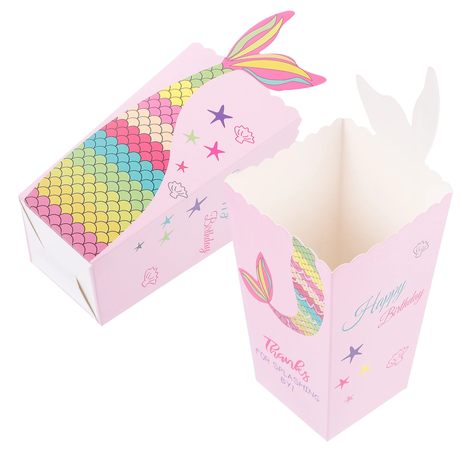 24 Pcs Popcorn Boxes Candy Storage Kids Birthday Gift Mermaid Design Foldable Paper Bright Colors Snack Containers
24 Pcs Popcorn Boxes Candy Storage Kids Birthday Gift Mermaid Design Foldable Paper Bright Colors Snack Containers