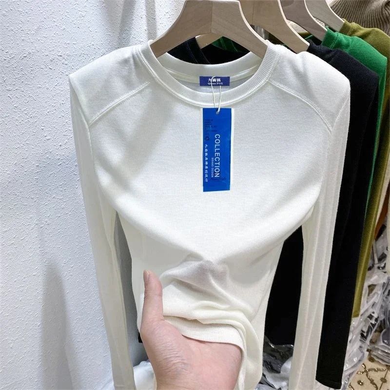 2026 Autumn New Slim Shirt Top Thin O Neck Long-sleeved Knitted T-shirt Women Female Solid Color Green Elasticity Women's Shirt
2026 Autumn New Slim Shirt Top Thin O Neck Long-sleeved Knitted T-shirt Women Female Solid Color Green Elasticity Women's Shirt