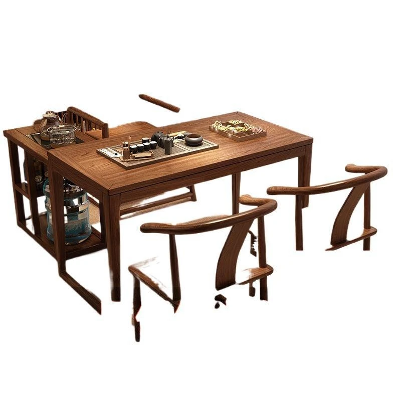 New Chinese tea table zen walnut balcony combination household kung fu integrated small apartment
New Chinese tea table zen walnut balcony combination household kung fu integrated small apartment