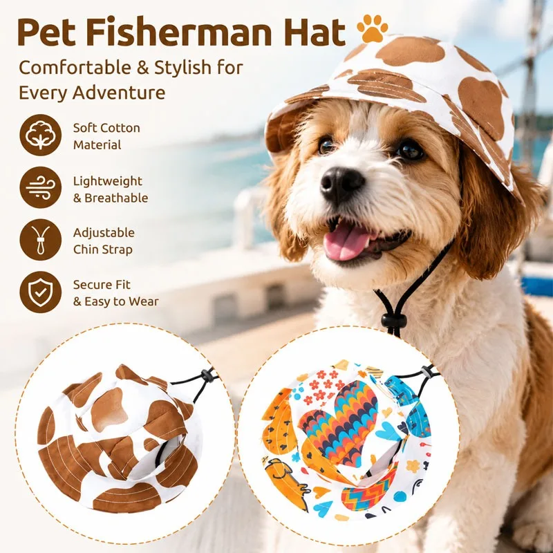 Summer Dog Fisherman Hat Adjustable Drawstring Ear Exposed Dogs Sun Hat Cotton Puppy Visor Cap for Outdoor Walking Pets Supplies
Summer Dog Fisherman Hat Adjustable Drawstring Ear Exposed Dogs Sun Hat Cotton Puppy Visor Cap for Outdoor Walking Pets Supplies