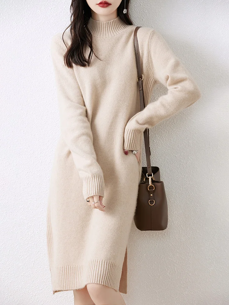 Свободный шерстяной вязаный женский свитер миди без шнуровки с высоким воротником, длинный свек, простой Sle, осенне-зимняя основа Dr
Свободный шерстяной вязаный женский свитер миди без шнуровки с высоким воротником, длинный свек, простой Sle, осенне-зимняя основа Dr