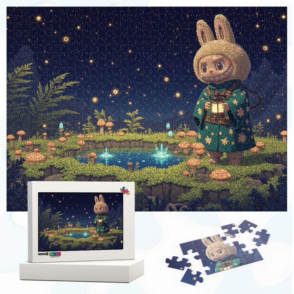 Labubu Starlit Pixel Forest Jigsaw Puzzles MINISO Cartoon Night Stars Mushroom Pool Games and Puzzles Unique Design Family Game
Labubu Starlit Pixel Forest Jigsaw Puzzles MINISO Cartoon Night Stars Mushroom Pool Games and Puzzles Unique Design Family Game