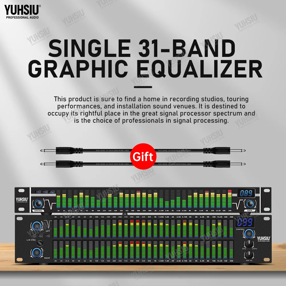 YUHSIU New Professional 31 Band Digital Equalizer Audio Controll Denoise Karaoke Dj Sound Equipment For Stage Performance Family
YUHSIU New Professional 31 Band Digital Equalizer Audio Controll Denoise Karaoke Dj Sound Equipment For Stage Performance Family