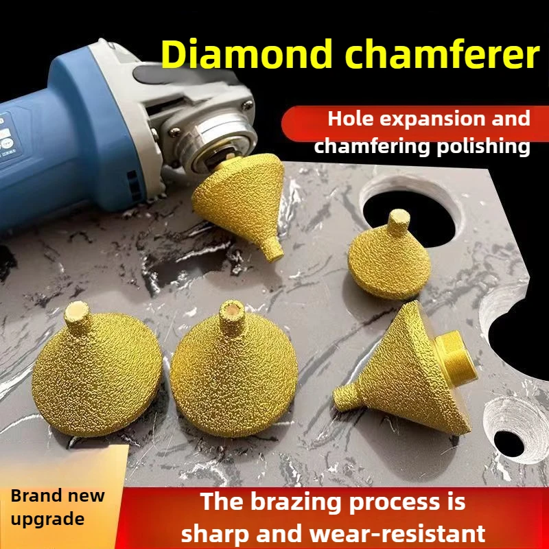 M10/M14 Thread Diamond Beveling Chamfer Bit 38/50mm Cone Punching Expanding Drill Bit Grinding Wheel Carve Polishing
M10/M14 Thread Diamond Beveling Chamfer Bit 38/50mm Cone Punching Expanding Drill Bit Grinding Wheel Carve Polishing