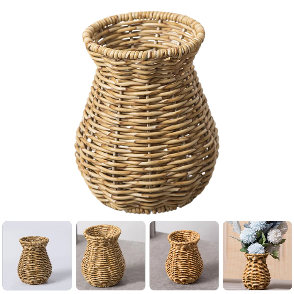 Creative Imitation Rattan Flower Rustic Woven Plastic Vase Decorative Home Office Balcony Wedding Decoration Tall Fake Woven
Creative Imitation Rattan Flower Rustic Woven Plastic Vase Decorative Home Office Balcony Wedding Decoration Tall Fake Woven
