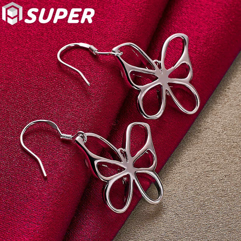 925 Sterling Silver Hollow Butterfly Drop Earrings For Woman Wedding Engagement Fashion Party Charm Jewelry
925 Sterling Silver Hollow Butterfly Drop Earrings For Woman Wedding Engagement Fashion Party Charm Jewelry