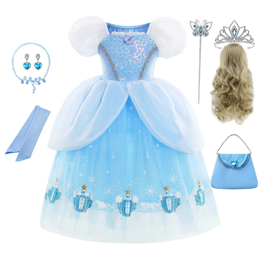 Голубое платье Золушки для девочек, бальное платье принцессы, праздничное платье, карнавальный костюм на Хэллоуин для детей
Голубое платье Золушки для девочек, бальное платье принцессы, праздничное платье, карнавальный костюм на Хэллоуин для детей