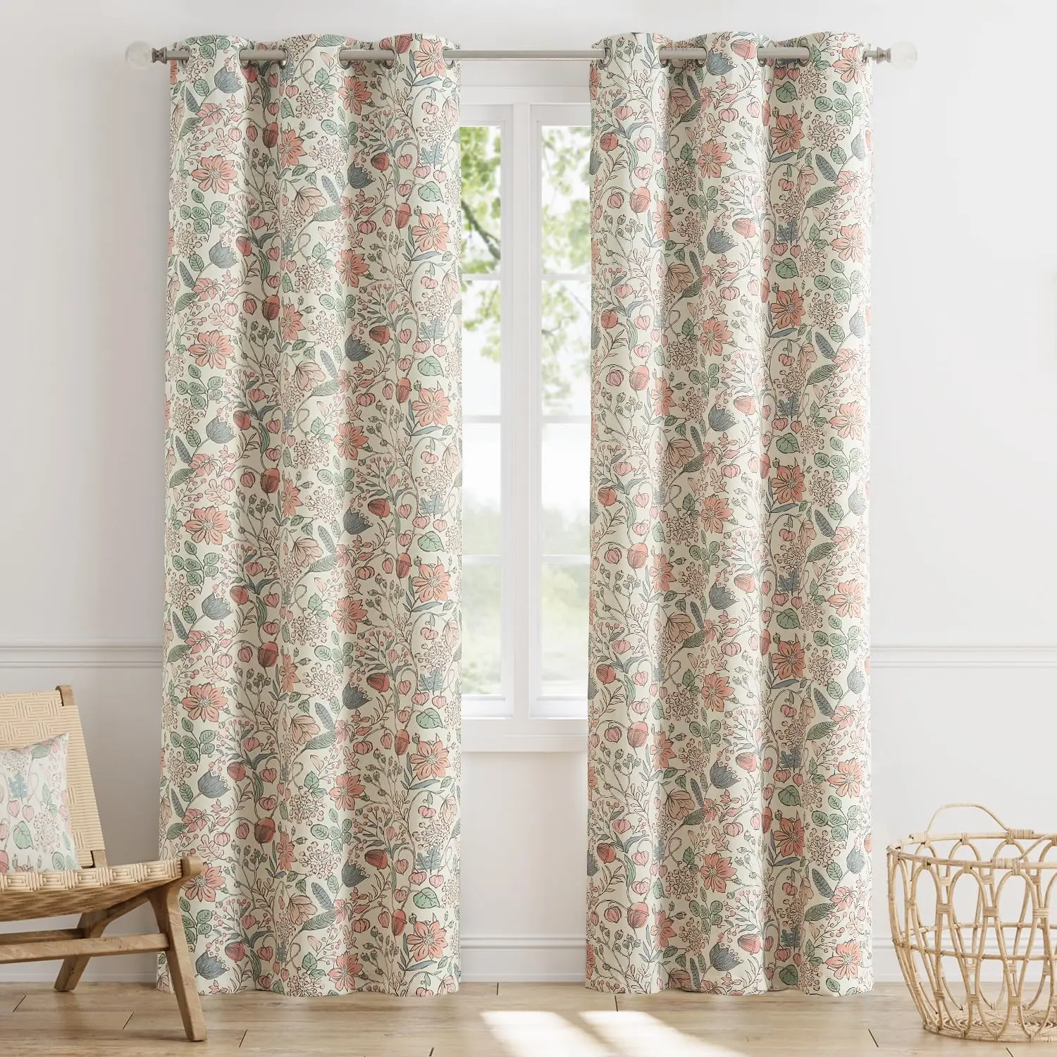 Jinchan 100% Blackout Curtains 84 Inch Long, Pink Spring Floral Blackout Curtains For Girls Room, Farmhouse Country Curtains
Jinchan 100% Blackout Curtains 84 Inch Long, Pink Spring Floral Blackout Curtains For Girls Room, Farmhouse Country Curtains