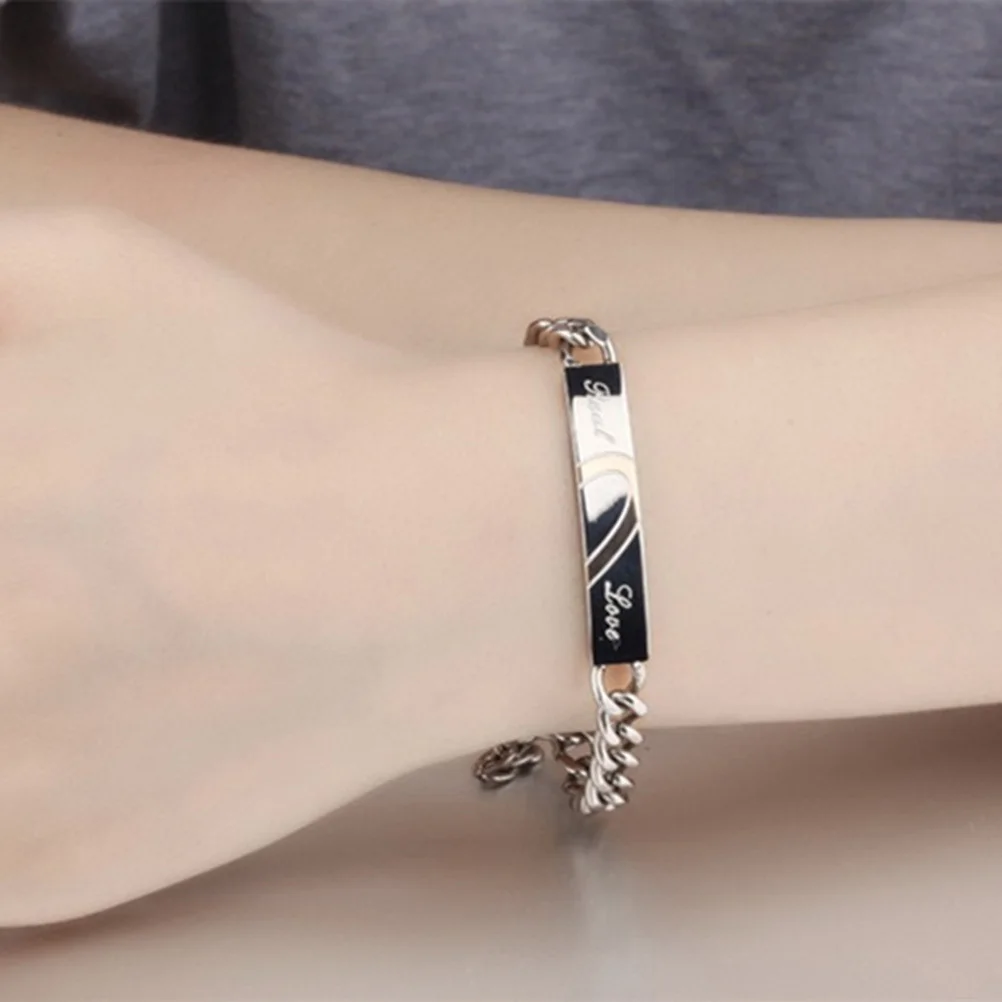 Couple Bracelet Titanium Steel Real Love Printed Adjustable Chain Link Bracelet Elegant Men Women Gift Bracelets for Men Women
Couple Bracelet Titanium Steel Real Love Printed Adjustable Chain Link Bracelet Elegant Men Women Gift Bracelets for Men Women