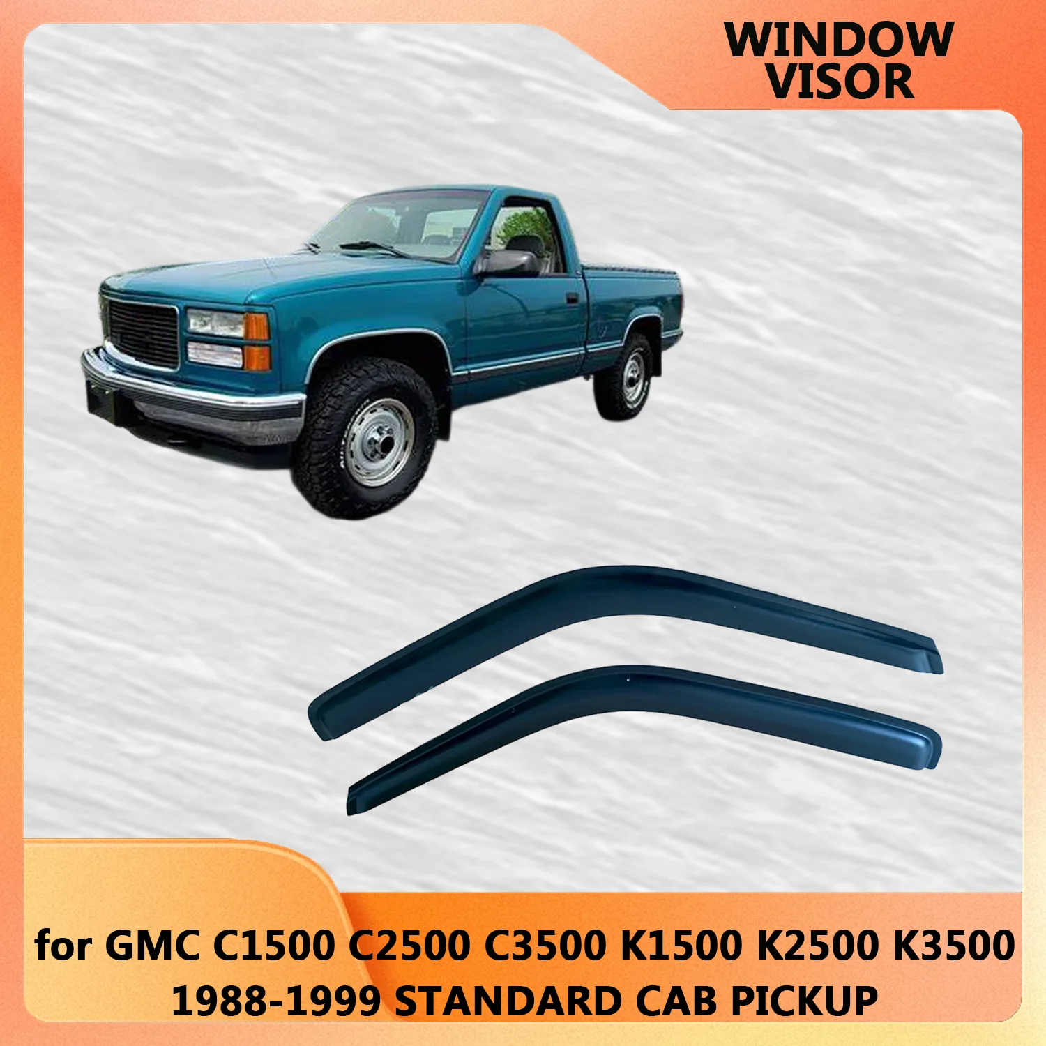 Оконный козырек для GMC C1500 C2500 C3500 K1500 K2500 K3500 1988-1999 Ветровые дефлекторы Дождевики Дверной козырек Вентиляционные шторы Вентиляционный козырек
Оконный козырек для GMC C1500 C2500 C3500 K1500 K2500 K3500 1988-1999 Ветровые дефлекторы Дождевики Дверной козырек Вентиляционные шторы Вентиляционный козырек