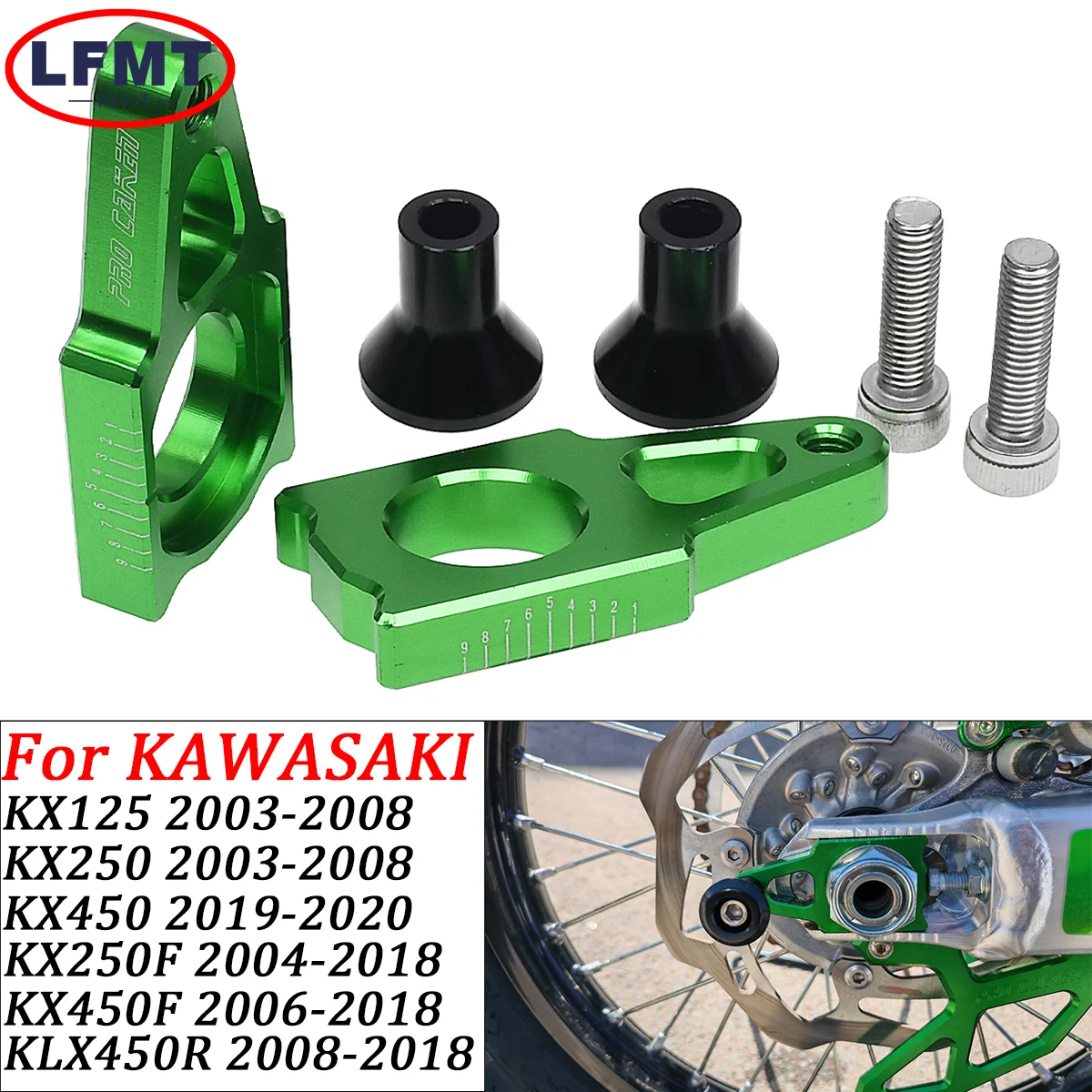 CNC Rear Chain Adjuster Axle Block Protection Cap For Kawasaki KX125 KX250 KX250F KX450F KLX450R For Suzuki RMZ250 RMZ450 450Z
CNC Rear Chain Adjuster Axle Block Protection Cap For Kawasaki KX125 KX250 KX250F KX450F KLX450R For Suzuki RMZ250 RMZ450 450Z