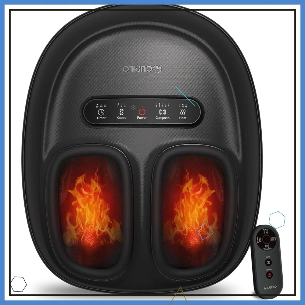 Foot Massager for Neuropathy & Plantar Fasciitis Relief - Shiatsu with Heat, Remote
Foot Massager for Neuropathy & Plantar Fasciitis Relief - Shiatsu with Heat, Remote