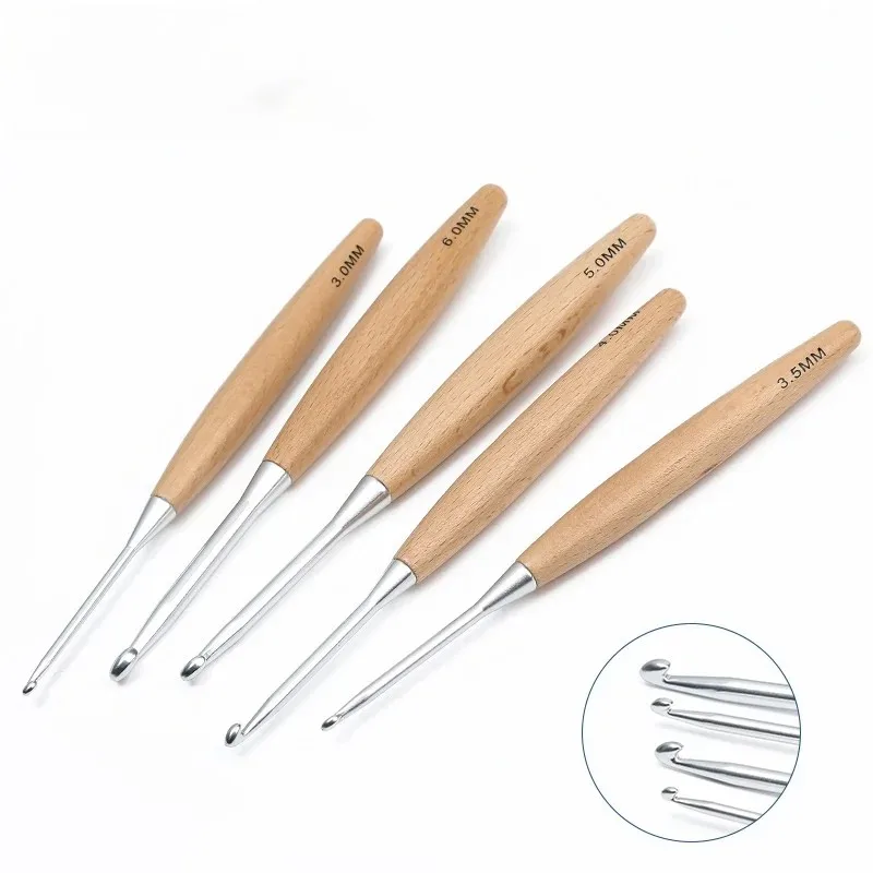 1/11-Piece Wooden Handle Crochet Hooks Set 3.0-12.0mm Multi-Size DIY Knitting Weaving Tools for Sweater Craft
1/11-Piece Wooden Handle Crochet Hooks Set 3.0-12.0mm Multi-Size DIY Knitting Weaving Tools for Sweater Craft