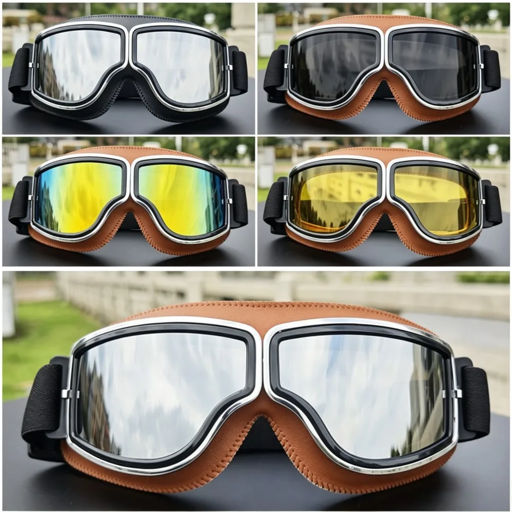 Vintage Windproof Helmet Riding Goggles, Breathable HD Lens Glasses with Adjustable Strap for Outdoor Riding
Vintage Windproof Helmet Riding Goggles, Breathable HD Lens Glasses with Adjustable Strap for Outdoor Riding