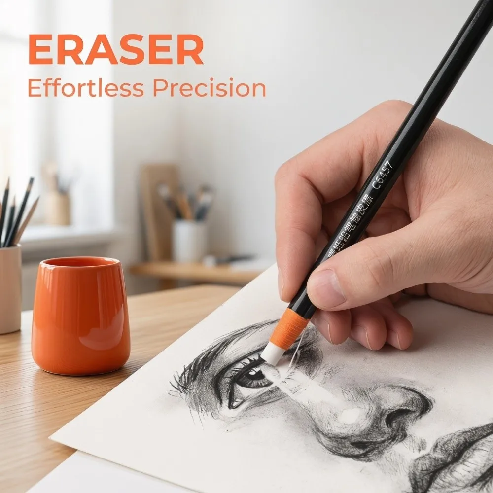 10PCS 7mm tip width 7mm Rolling Paper Eraser Soft eraser core No sharpening needed Soft Sketch Drawing Eraser
10PCS 7mm tip width 7mm Rolling Paper Eraser Soft eraser core No sharpening needed Soft Sketch Drawing Eraser