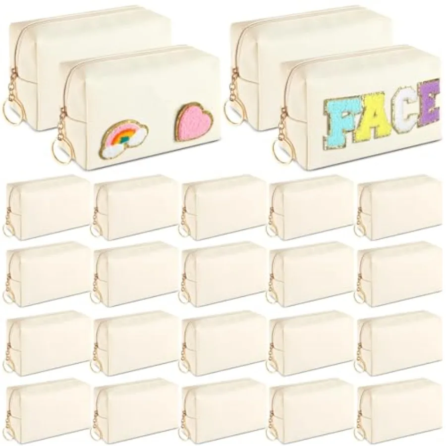 24 Pcs Preppy Makeup Bag PU Leather Cosmetic Bag Bulk Makeup Plain Pouch Waterproof Toiletry Purse for Women Traveling Preppy P
24 Pcs Preppy Makeup Bag PU Leather Cosmetic Bag Bulk Makeup Plain Pouch Waterproof Toiletry Purse for Women Traveling Preppy P