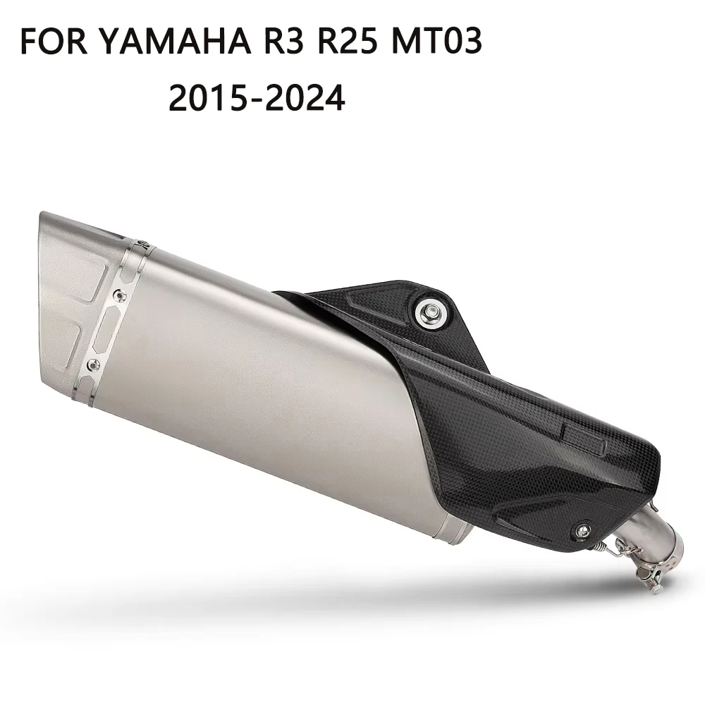 Motorcycle Escape Exhaust System Line Carbon Cover Muffler Middle Tail Link Pipe For YAMAHA R3 R25 MT03 2015-2024 Slip on
Motorcycle Escape Exhaust System Line Carbon Cover Muffler Middle Tail Link Pipe For YAMAHA R3 R25 MT03 2015-2024 Slip on