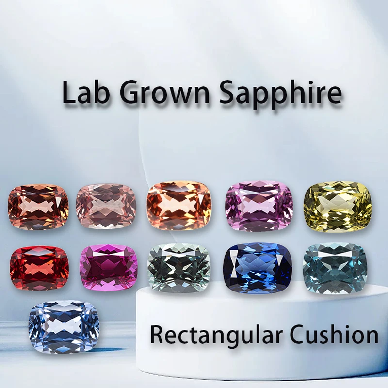 Rectangular Cushion Shape Lab Grown Sapphire Multiple Color Gemstone for Jewelry Setting Custom Design Selectable Certificate
Rectangular Cushion Shape Lab Grown Sapphire Multiple Color Gemstone for Jewelry Setting Custom Design Selectable Certificate